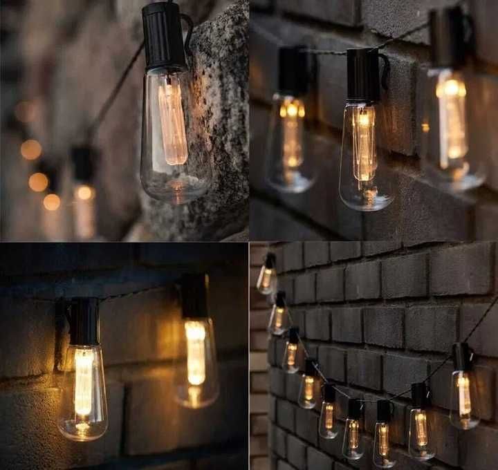 Girlanda Solarna Ogrodowa Lampki Solarne 20x LED na Balkon Taras