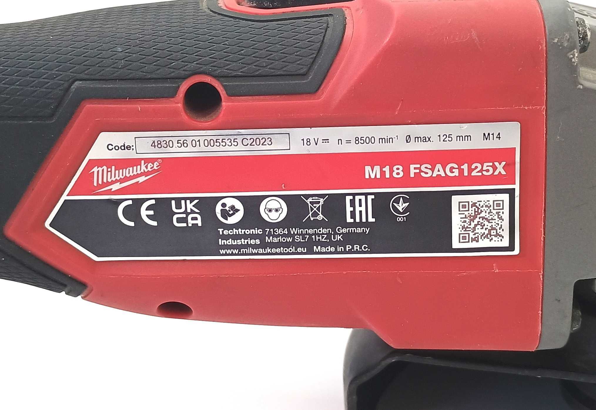 Szlifierka kątowa Milwaukee M18 FSAG115X-0 18 V