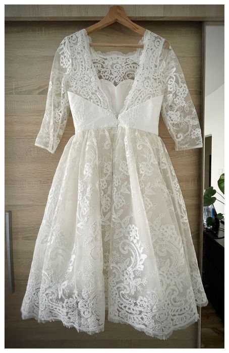 Sukienka biała koronkowa chi chi london ślub poprawiny chrzciny wesele