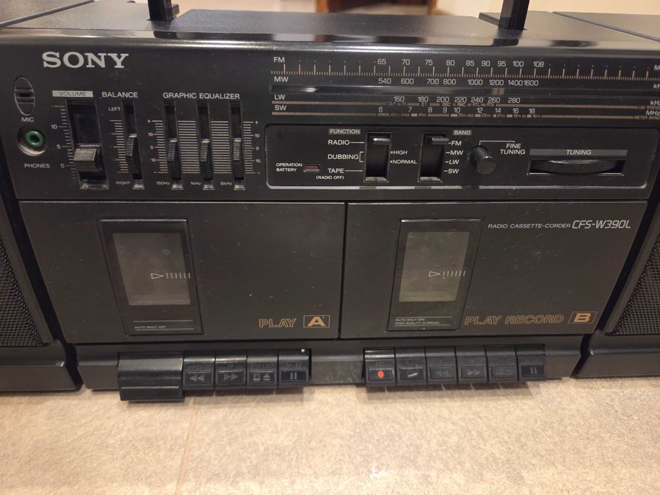 Mini wieża Sony vintage lata 80 PRL dla kolekcjonera