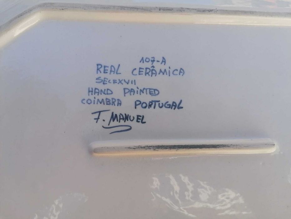 Travessa Faiança Real Cerámica Pintado à mão Sec. XVII