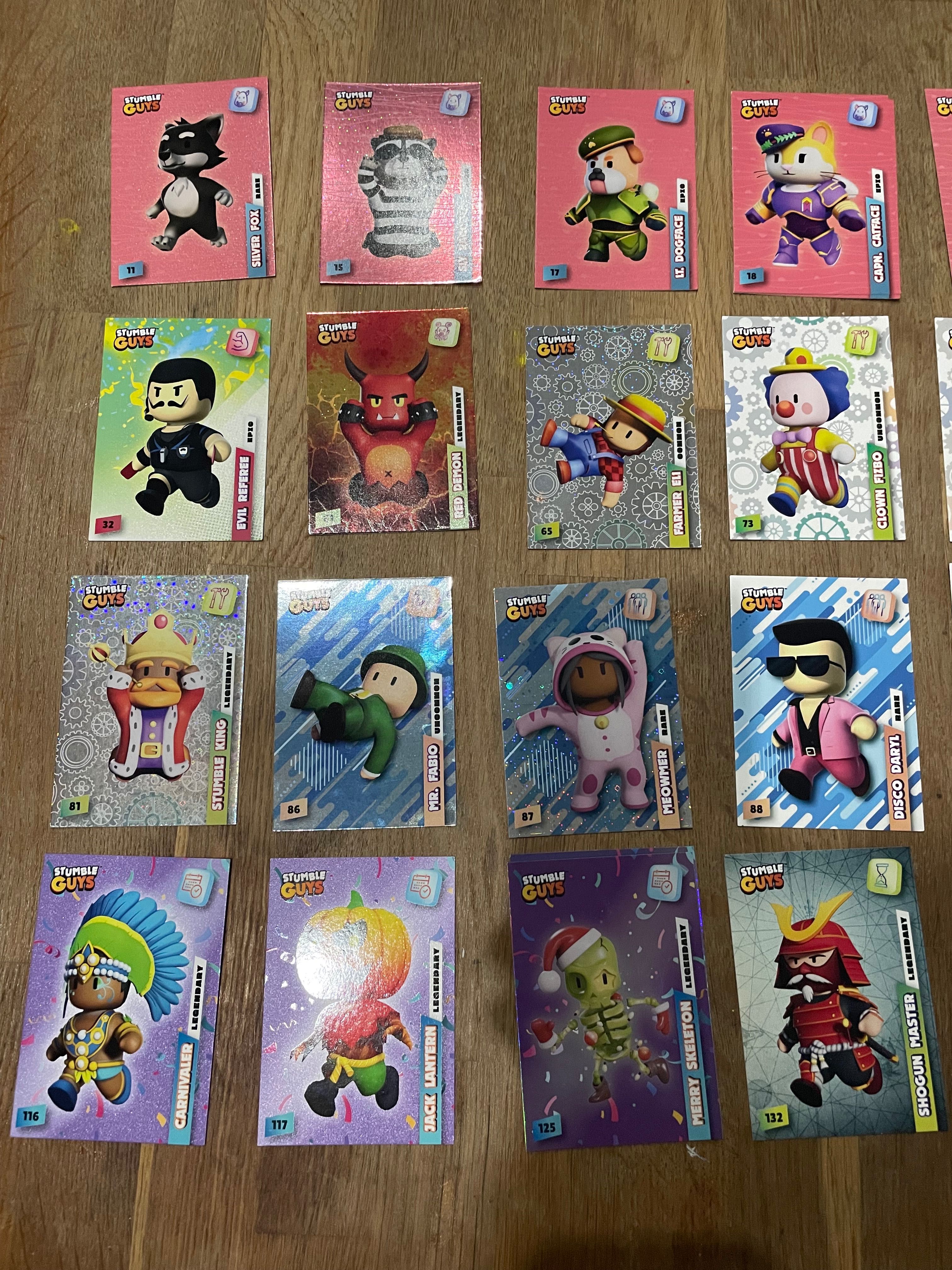 Cartas e cromos Stumble Guys