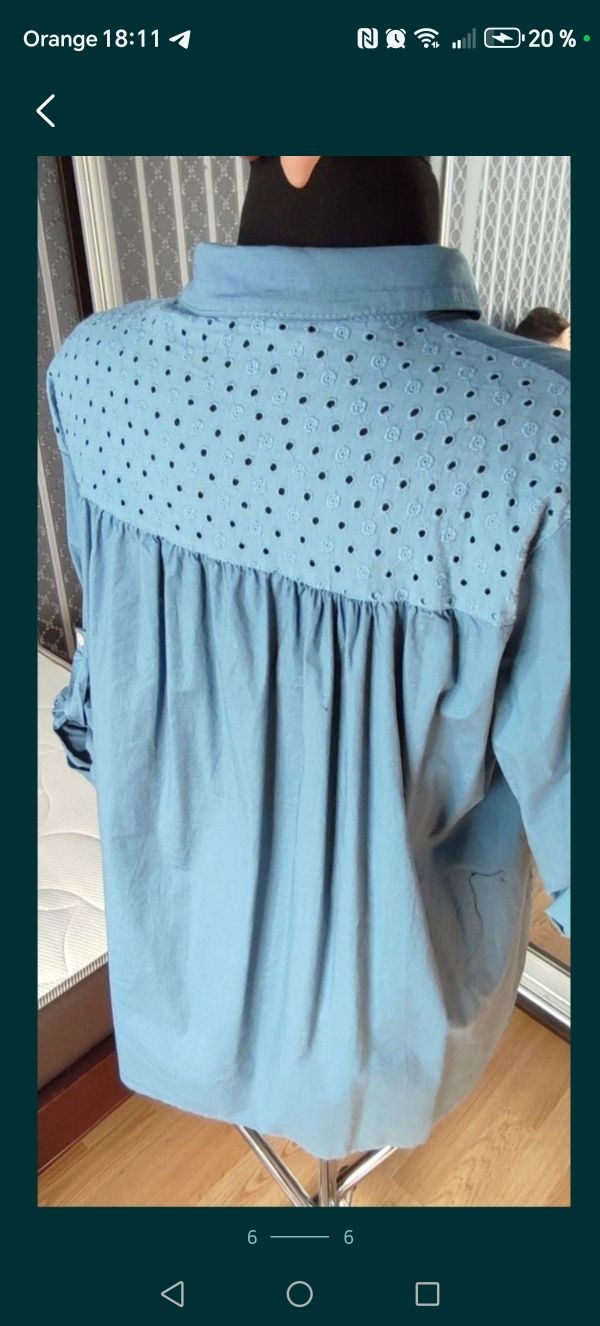 Рубашка Блузка туника вискоза Италии XL-