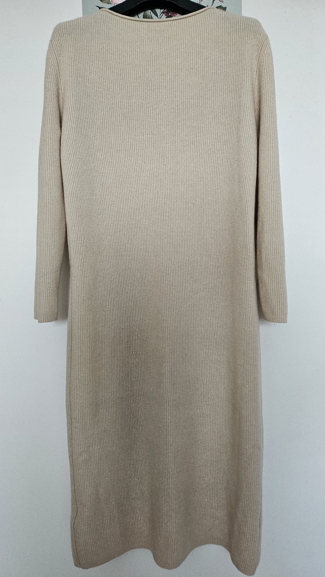 Kremowa sukienka Massimo Dutti 38/M