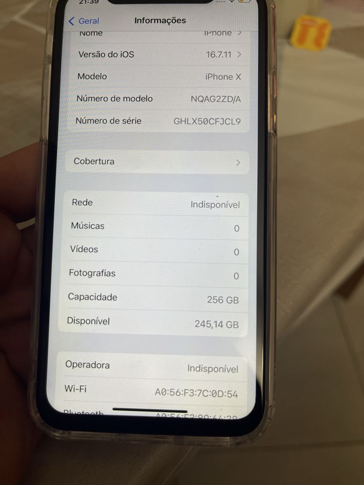 Vendo Iphone x 256 bateria 100%