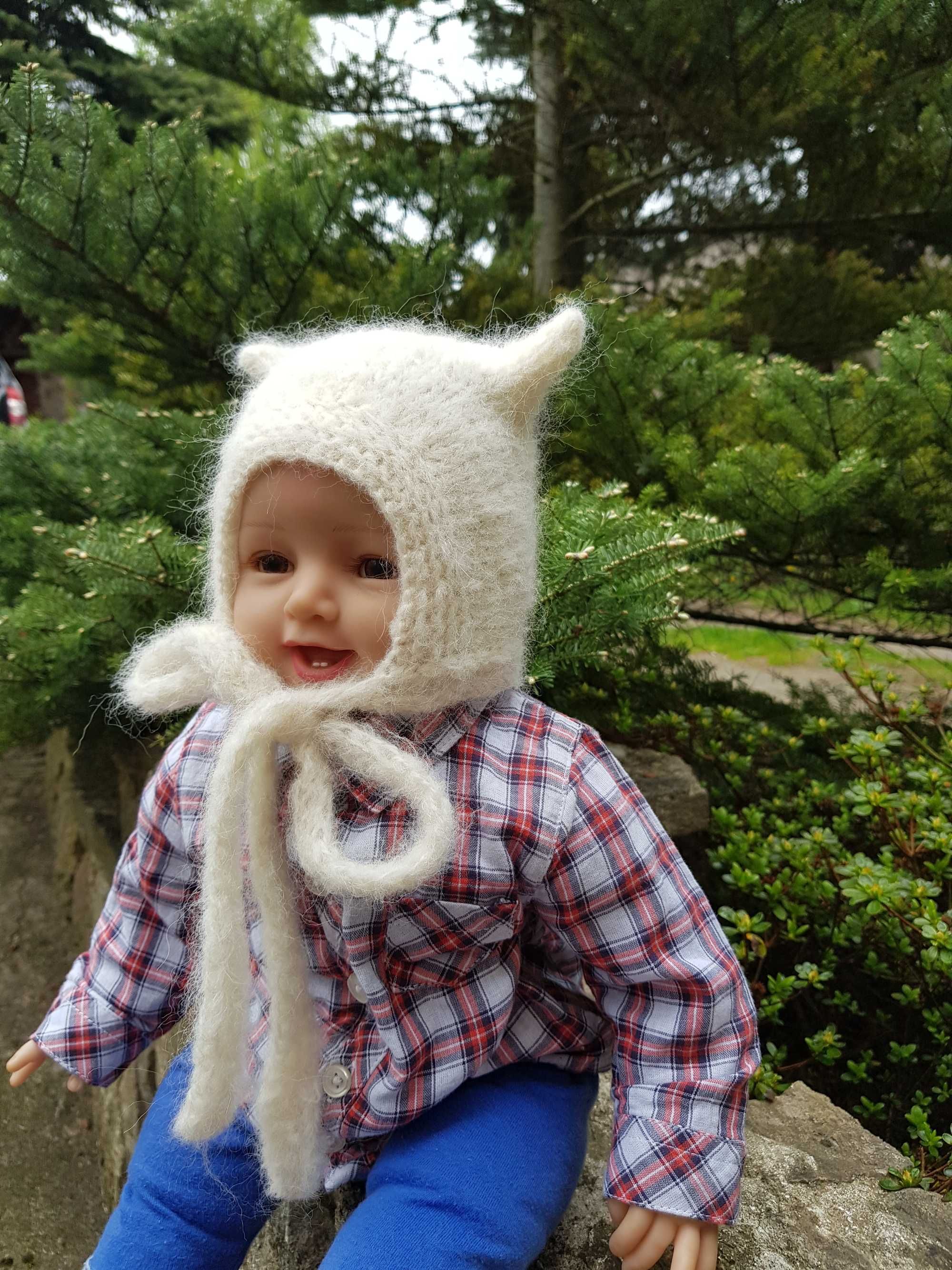 Czapka Kotek, kitty 38/40 wyprawka dla niemowlaka