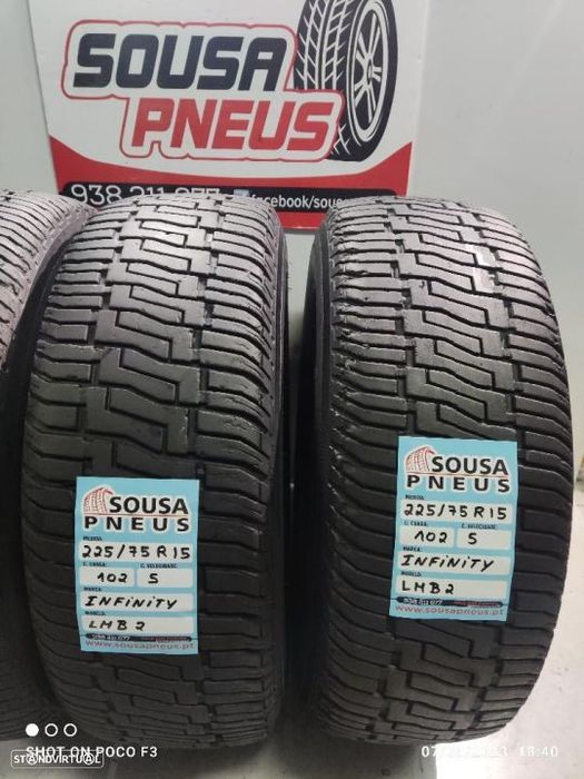 3 pneus semi novos 225-75r15 - infinity - oferta da entrega
