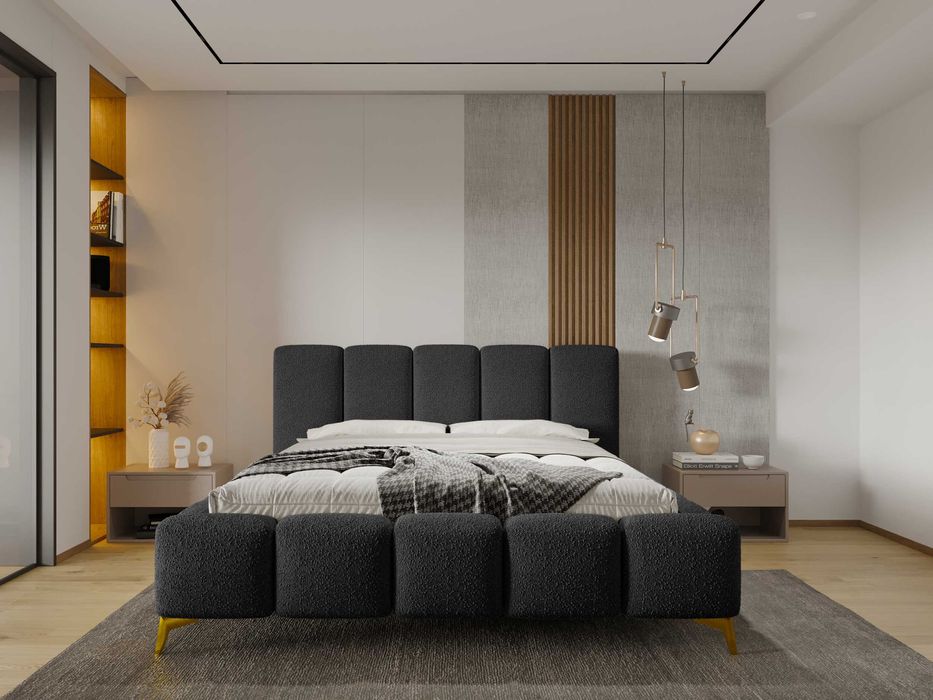 Łóżko Sypialnianie z Pojemnikiem + stelaż metalowy Amore PRODUCENT