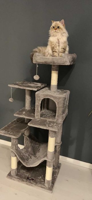 Drapak dla kota Wysoki duży drapak dla kota domek legowisko 143cm NOWY