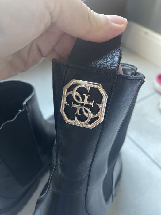 Guess botki skórzane trapery 39