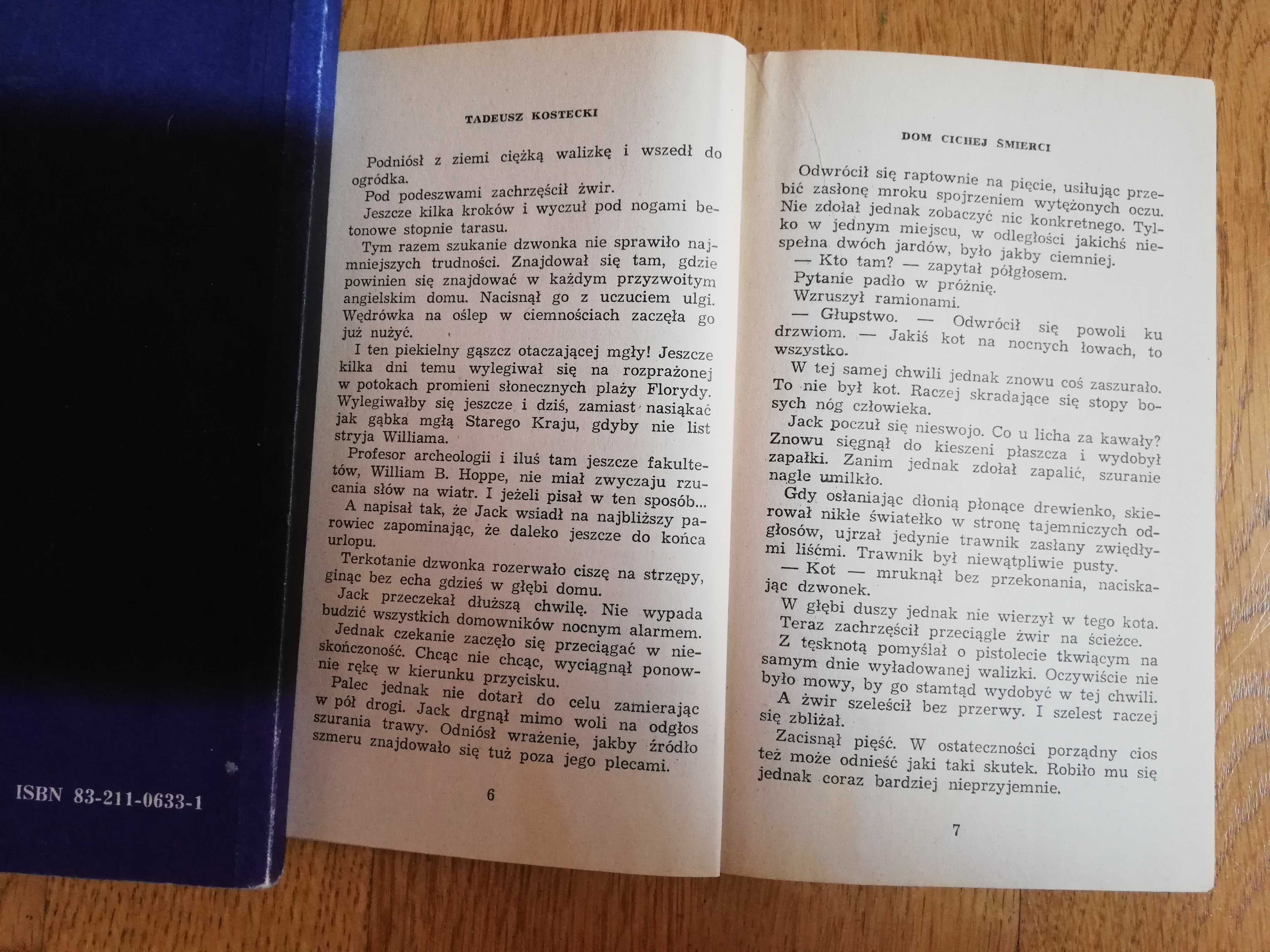 Tadeusz Kostecki Dom cichej śmierci - kryminał - wydanie z 1990