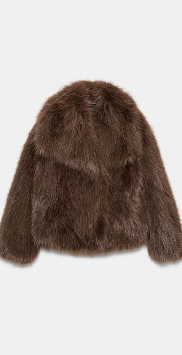 Коротка шубка Zara зі штучного хутра