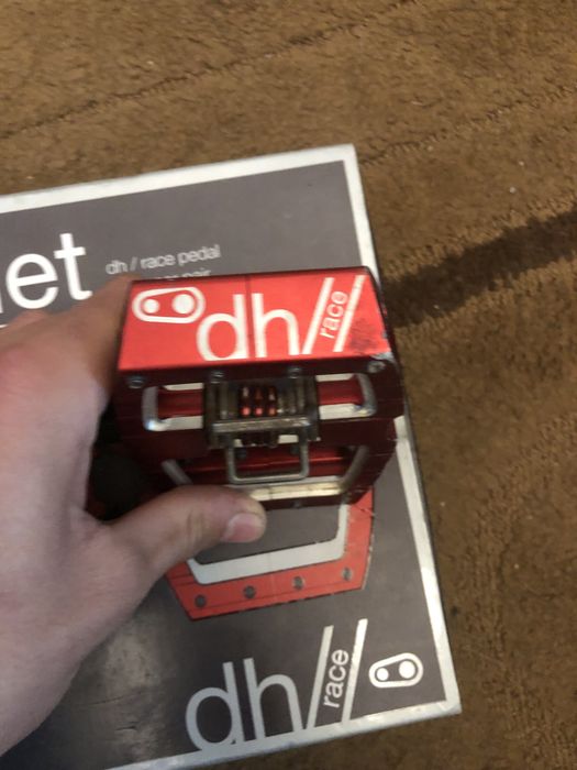 Pedais Crankbrothers Mallet DH Vermelho