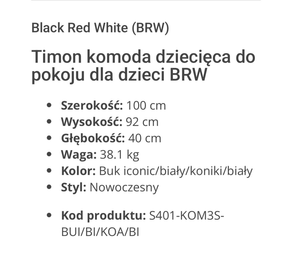 Szafa i komoda Timon BRW