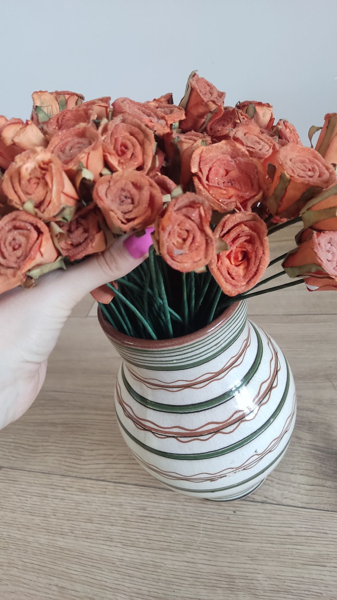 Róże papierowe kwiaty sztuczne kwiaty