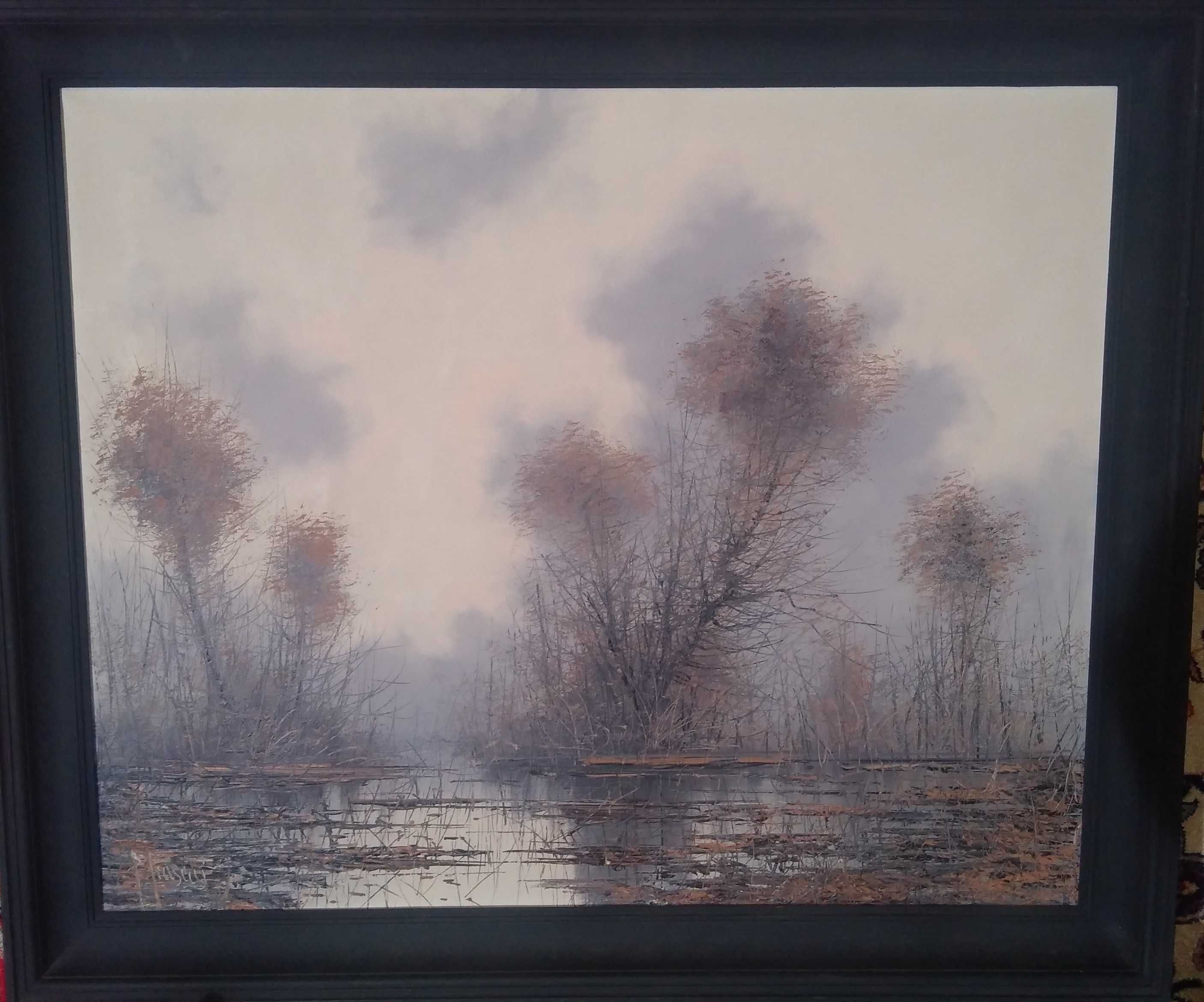 Obraz Pejzaż , Bohdan Piasecki , płótno , olej , wym. 73x60 cm.