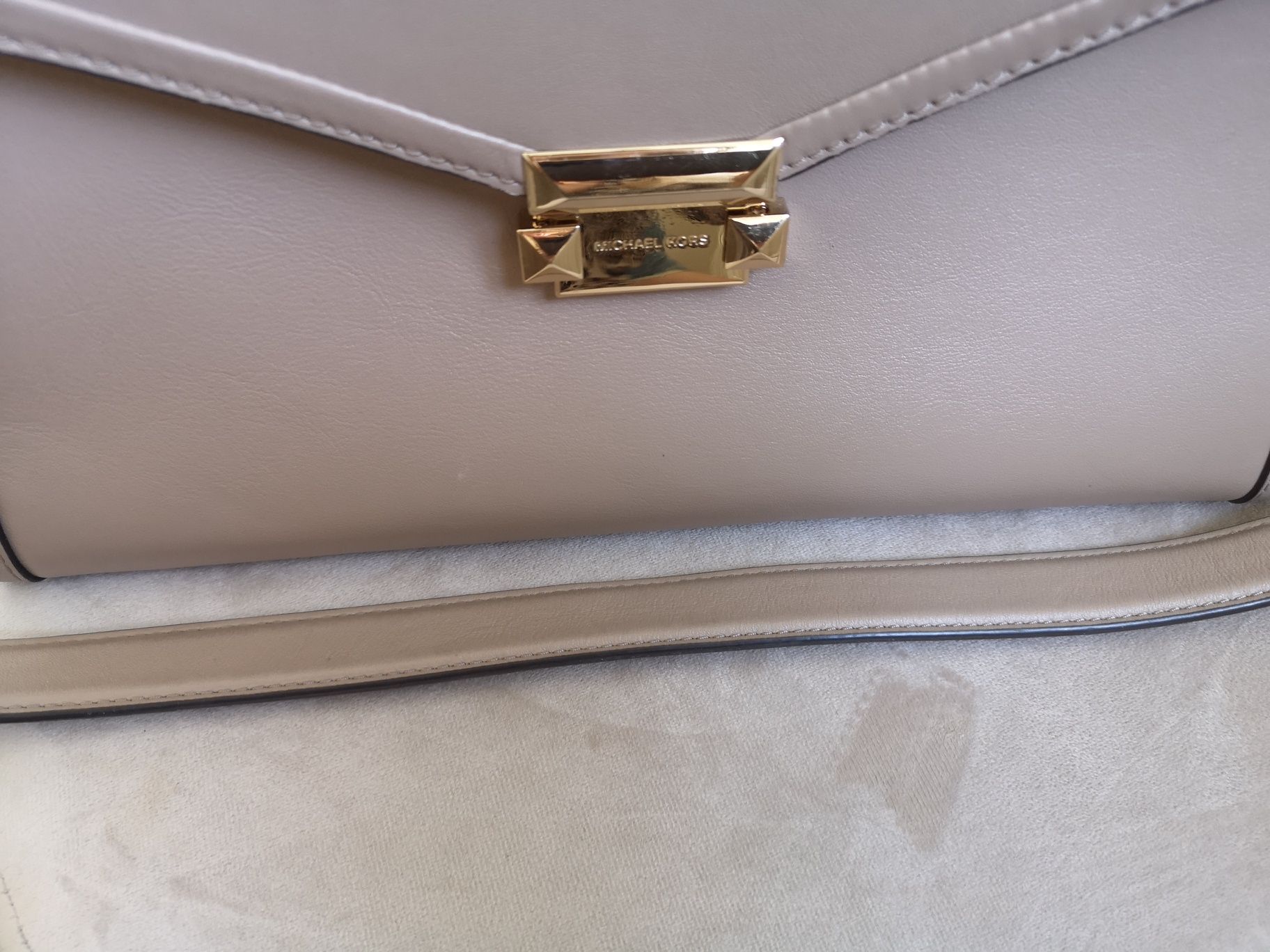 Michael Kors Whitney satchel large truffle taupe beżowa