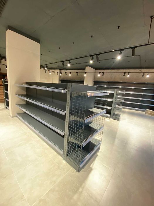 Стелажі торгові колір графіт/крем, короткий термін поставки наявність