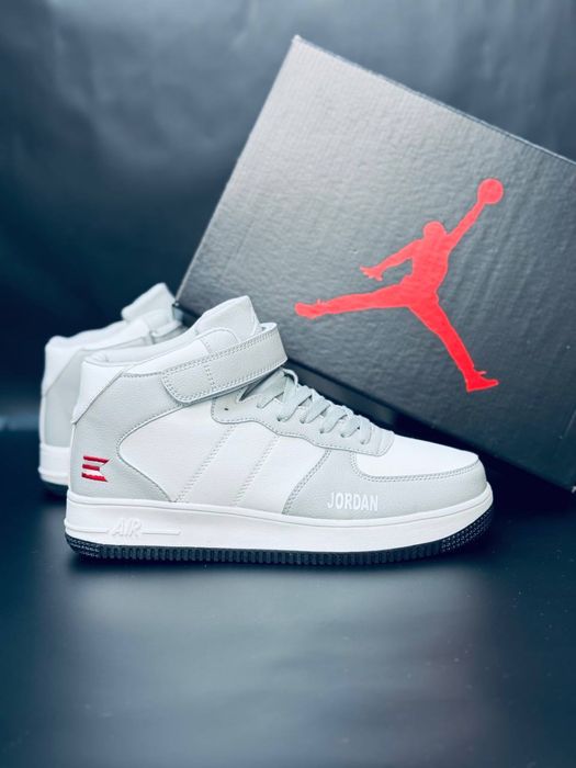 Кожаные кроссовки Nike Jordan зимние / красовки Жордан / Джордан / Жор