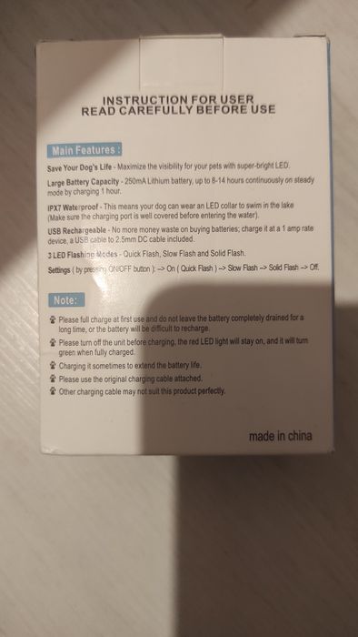 Obroża dla psa LED