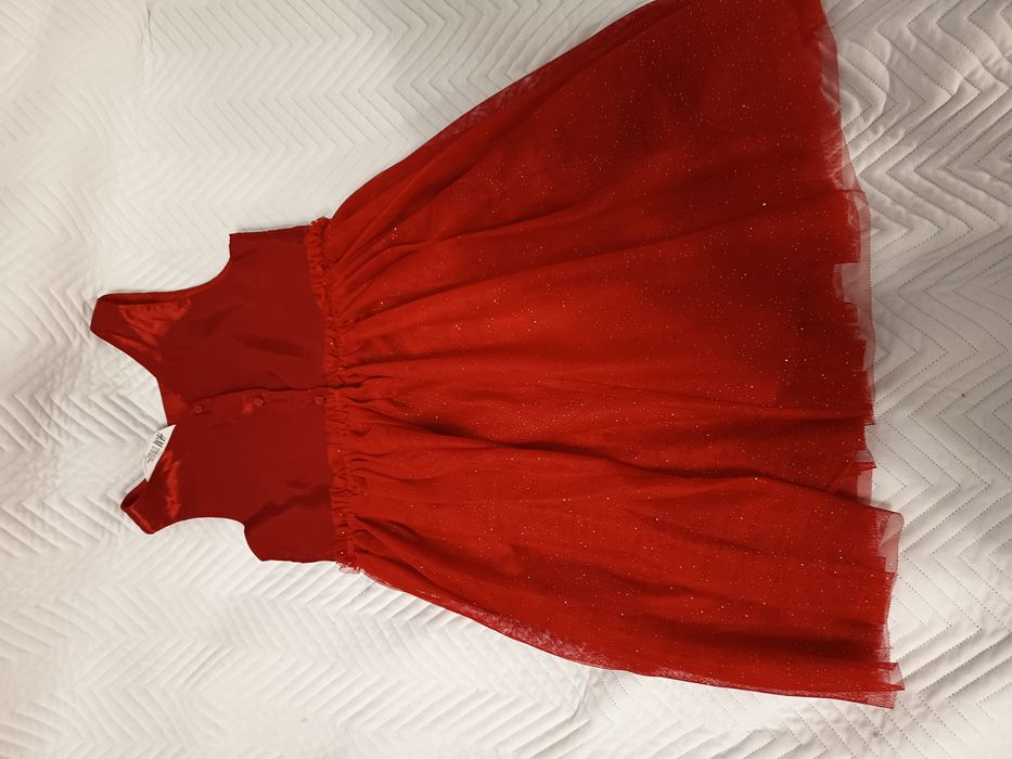 Sukienka balowa świąteczna H&M czerwona