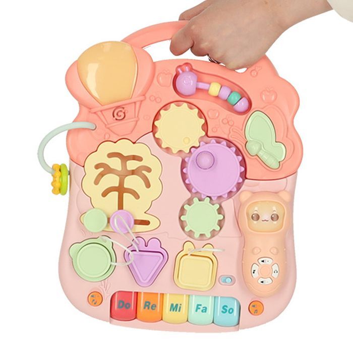 Pchacz Jeździk Chodzik Interaktywny Stolik Edukacyjny 3w1 dla Dzieci