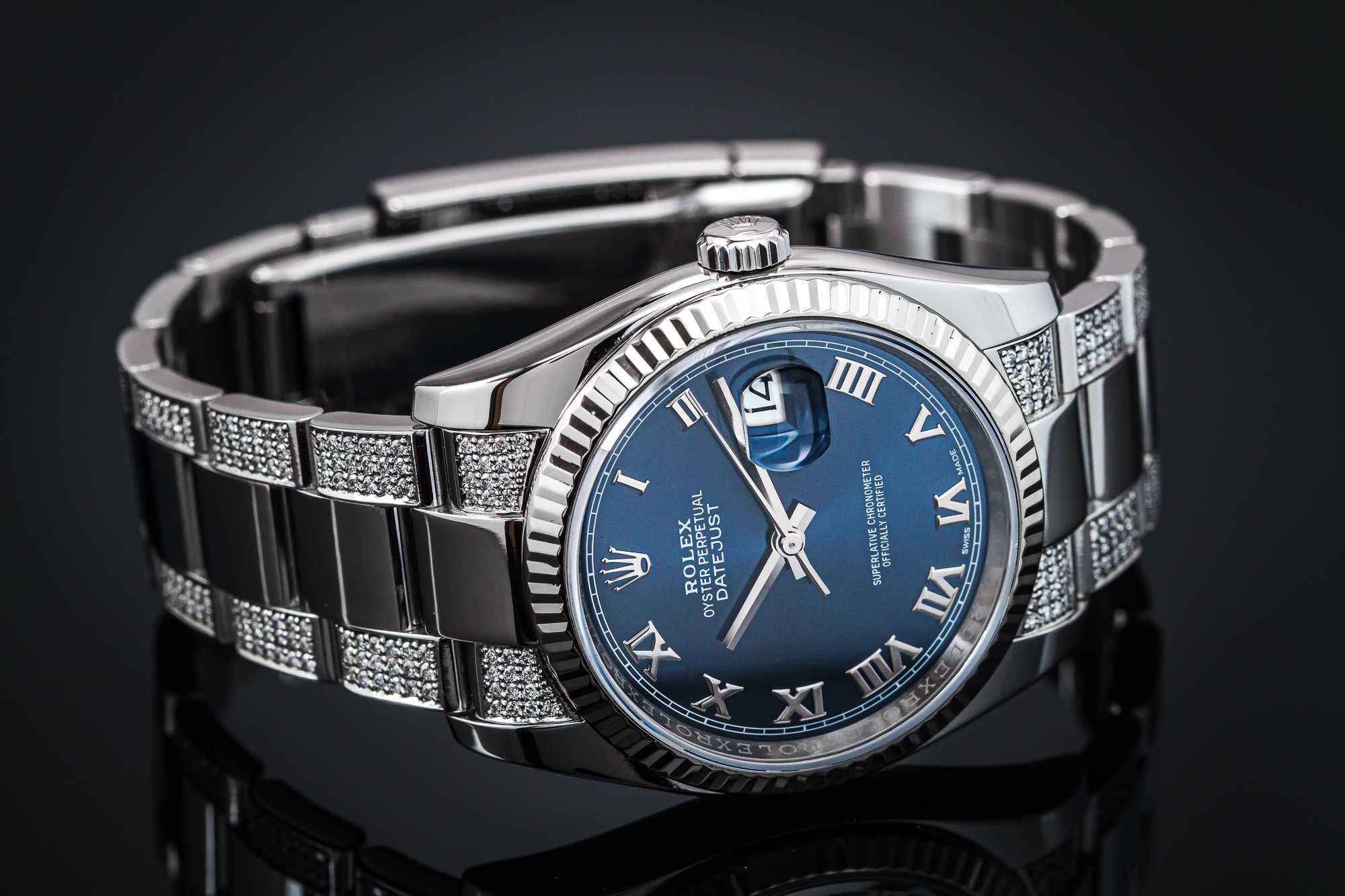 ROLEX DATEJUST 36 - ICED niebieska tarcza