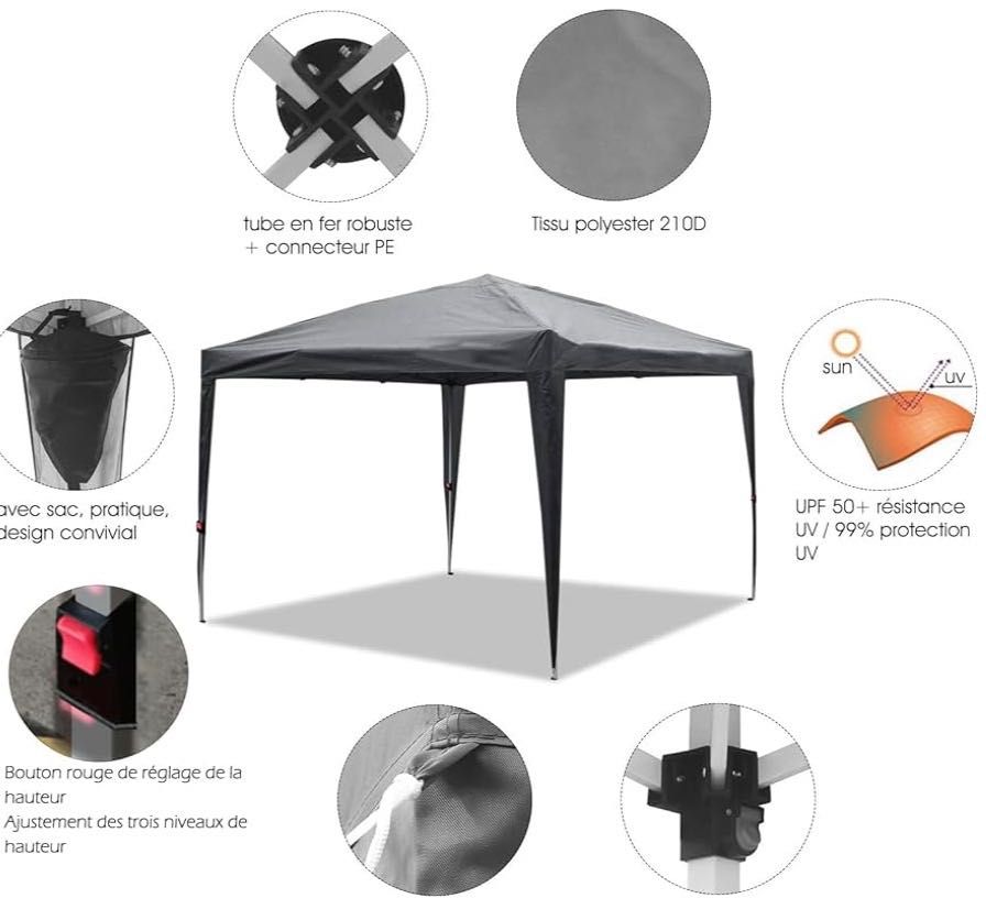 Tenda 3x3 dobrável. Montagem 1minuto. Novas em caixa