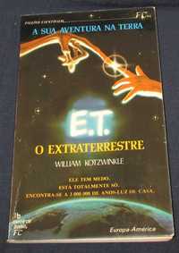 Livro E.T. O Extraterrestre William Kotzwinkle