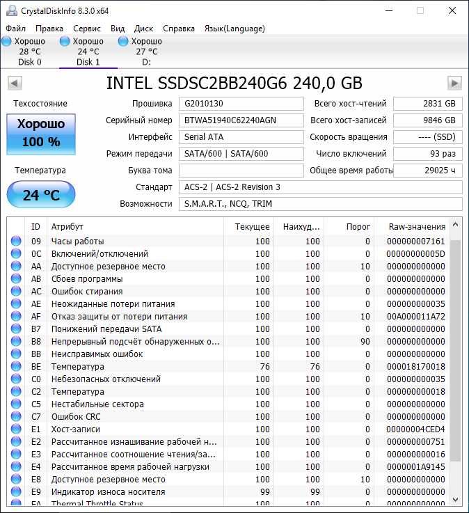 Intel SSD DC S3510 Series 240GB