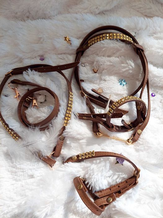 Ogłowie ,napierśnik ,wodze dla hobby horse