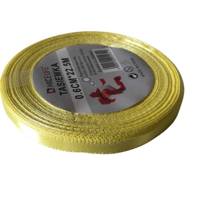 wstążka satyna tasiemka 0,6cmx22,5m ( kolor do wyboru)