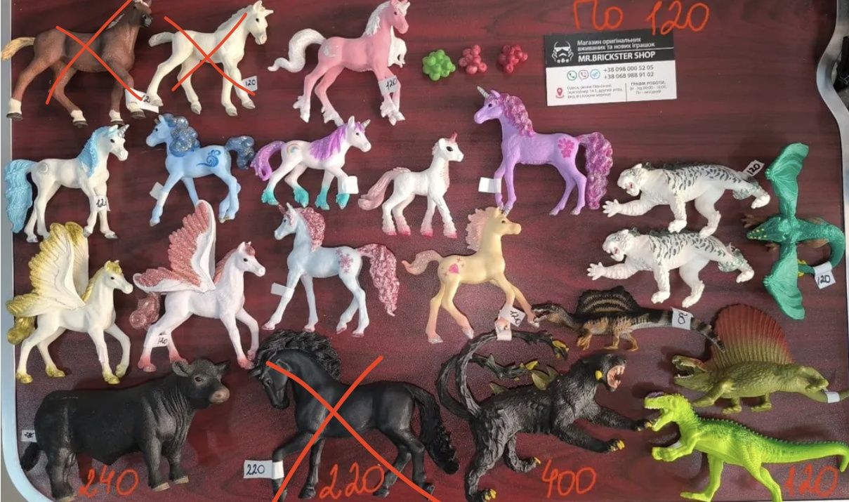 Фигурки шляйх Schleich животные лошади динозавр пони