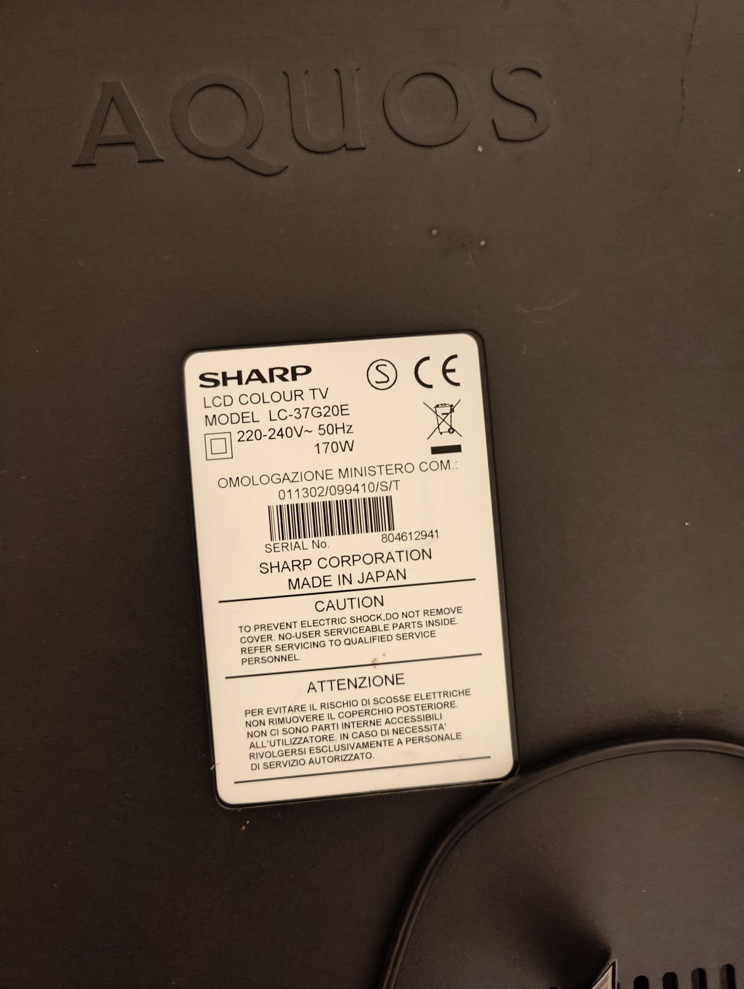 TV Sharp Aquos 37" Full HD 37G28E