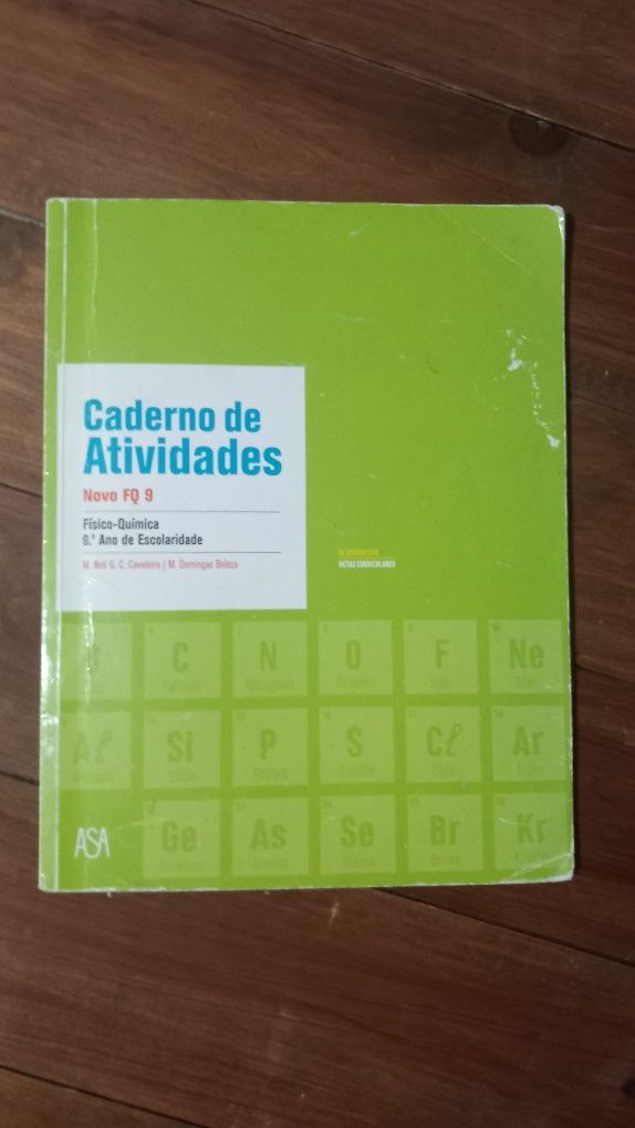 Caderno de exercícios de Físico-química 9°ano
