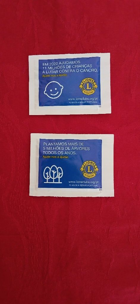 Pacotes de açúcar Lionsclubs