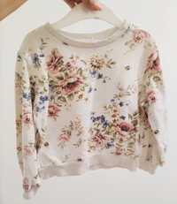 Bluza newbie 104 w kwiaty na jesień bluzka dla dziewczynki
