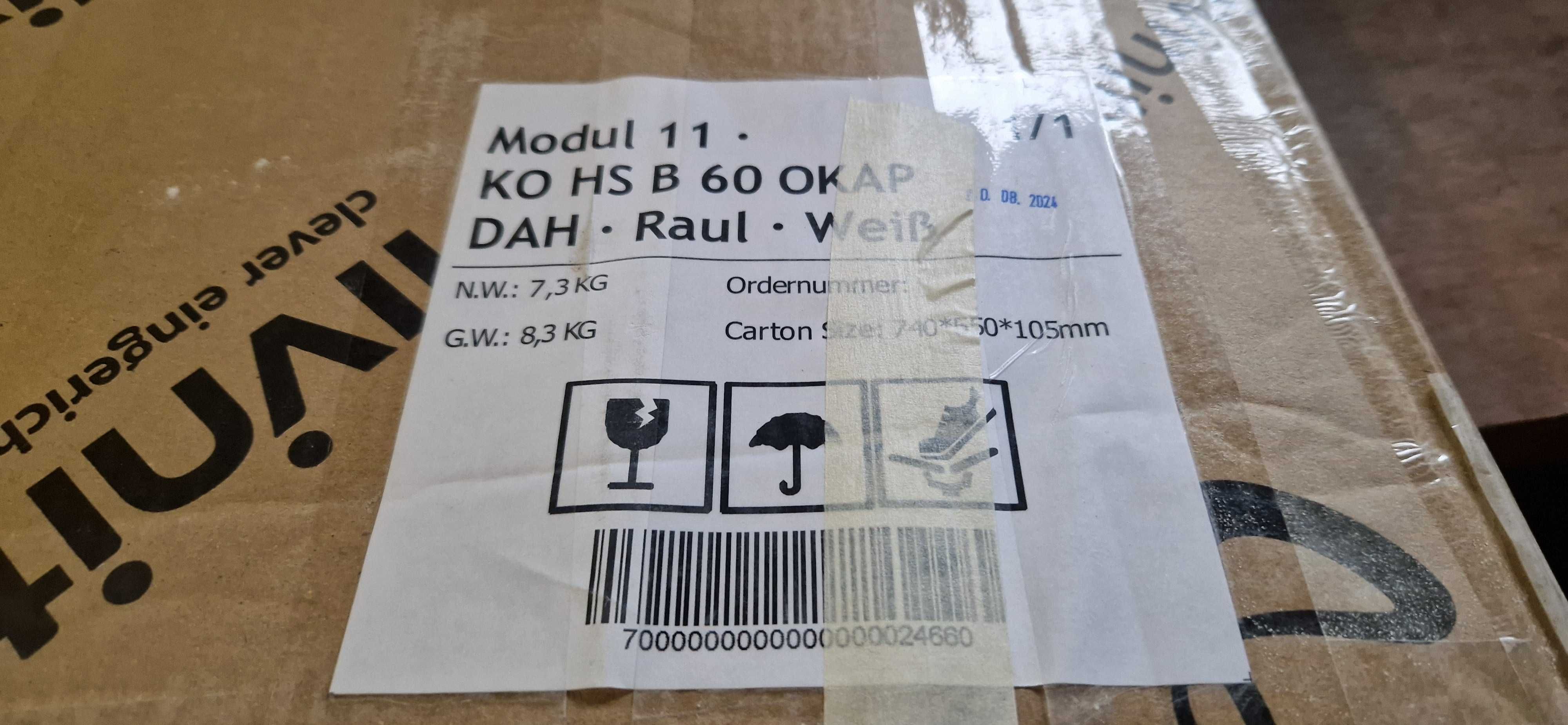 Szafka Kuchenna Wisząca Okapowa 60cm - Biały Połysk