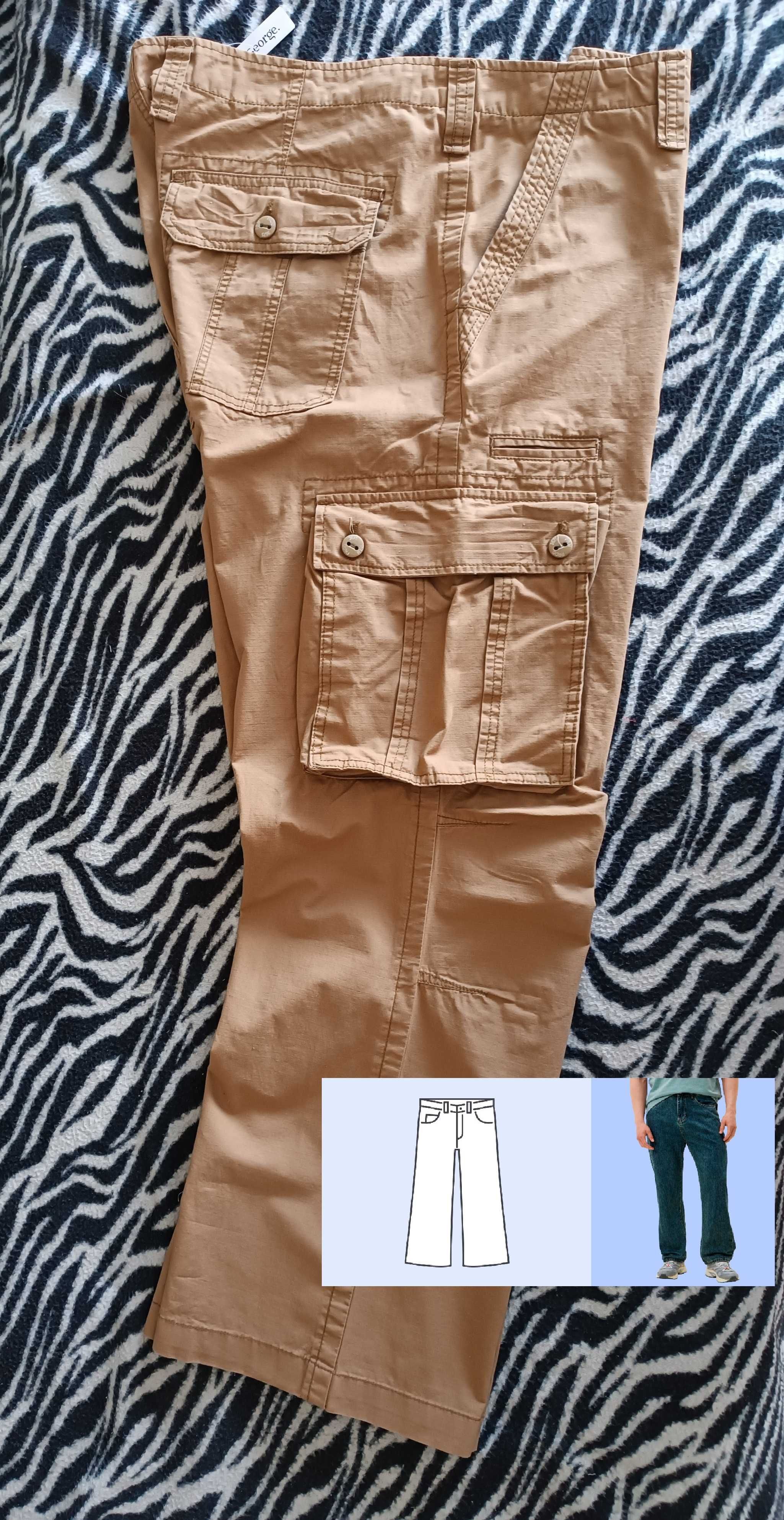 Брюки карго мужские GEORGE cotton стиль Boot cut
