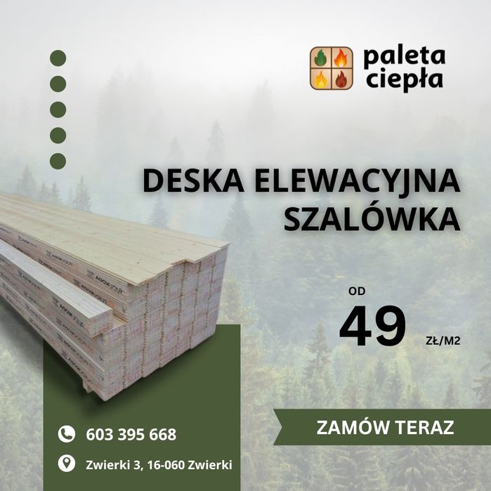 Deska tarasowa podłogowa thermowood świerk skandynawski