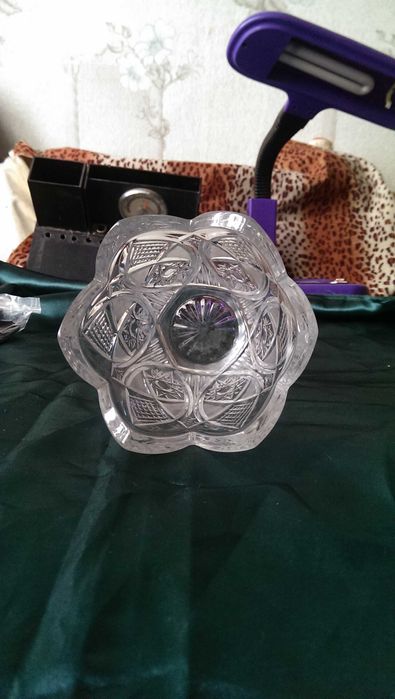 Ваза для цветов «Тюльпан» 16 см. хрусталь СССР Без дефектов