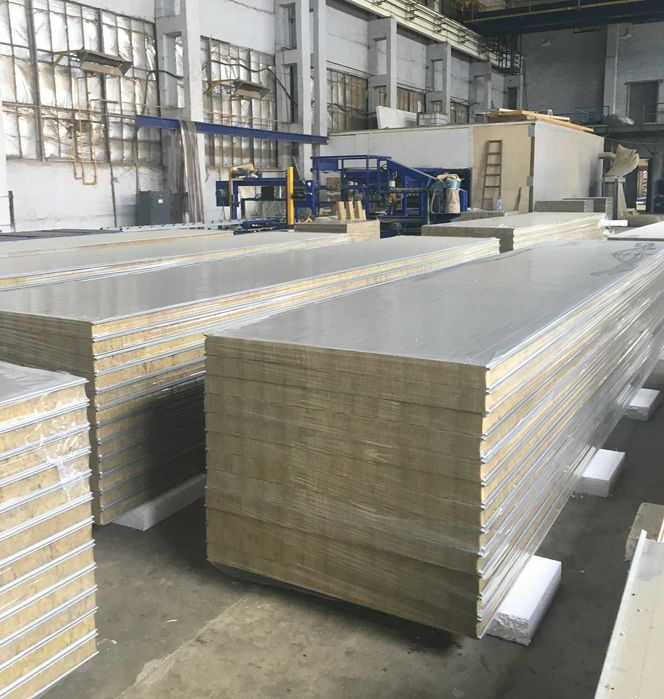 Сэндвич панель негорючая каменная базал.вата/пенополиизацианурата PIR