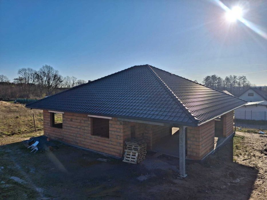 Dom w Krzeczynie Małym w stanie surowym otwartym