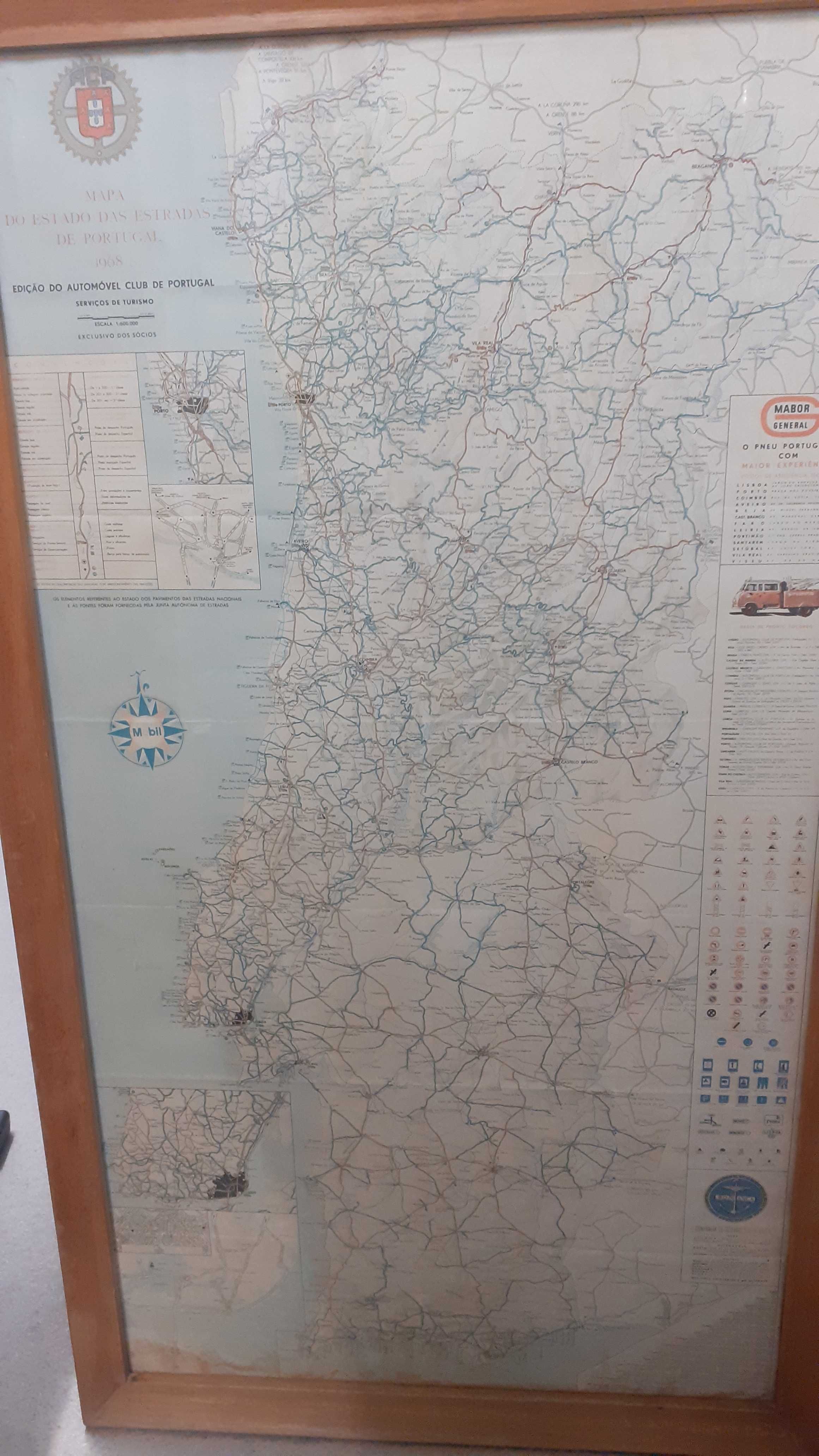 Mapa de Portugal 1968