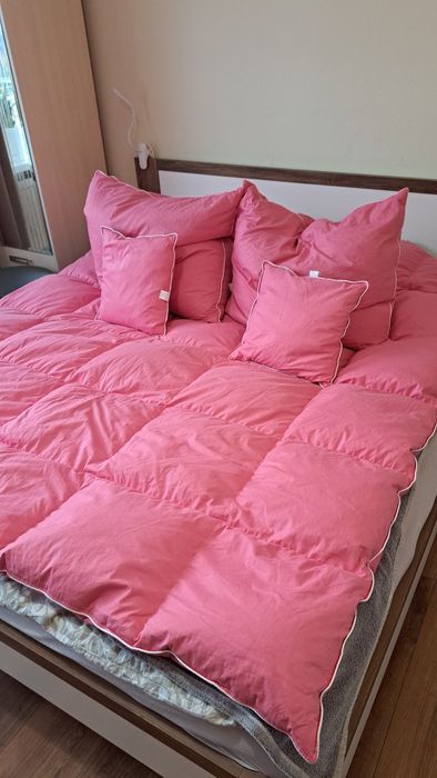 ZESTAW kołdra puchowa 200x220 puch +pierze 3.5 kg oraz poduszki