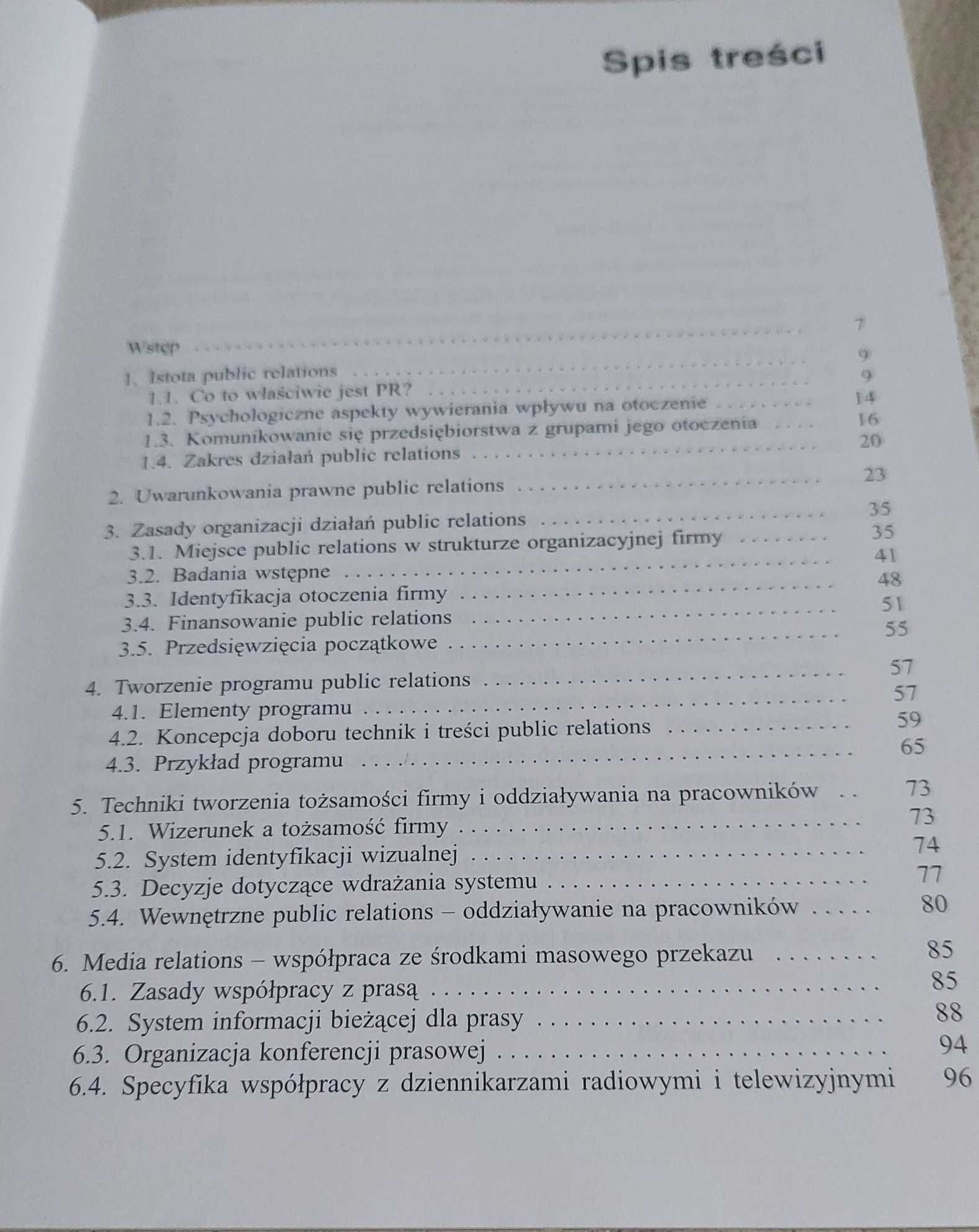 "Public relations zarządzanie reputacją firmy"; aut. W. Budzyński