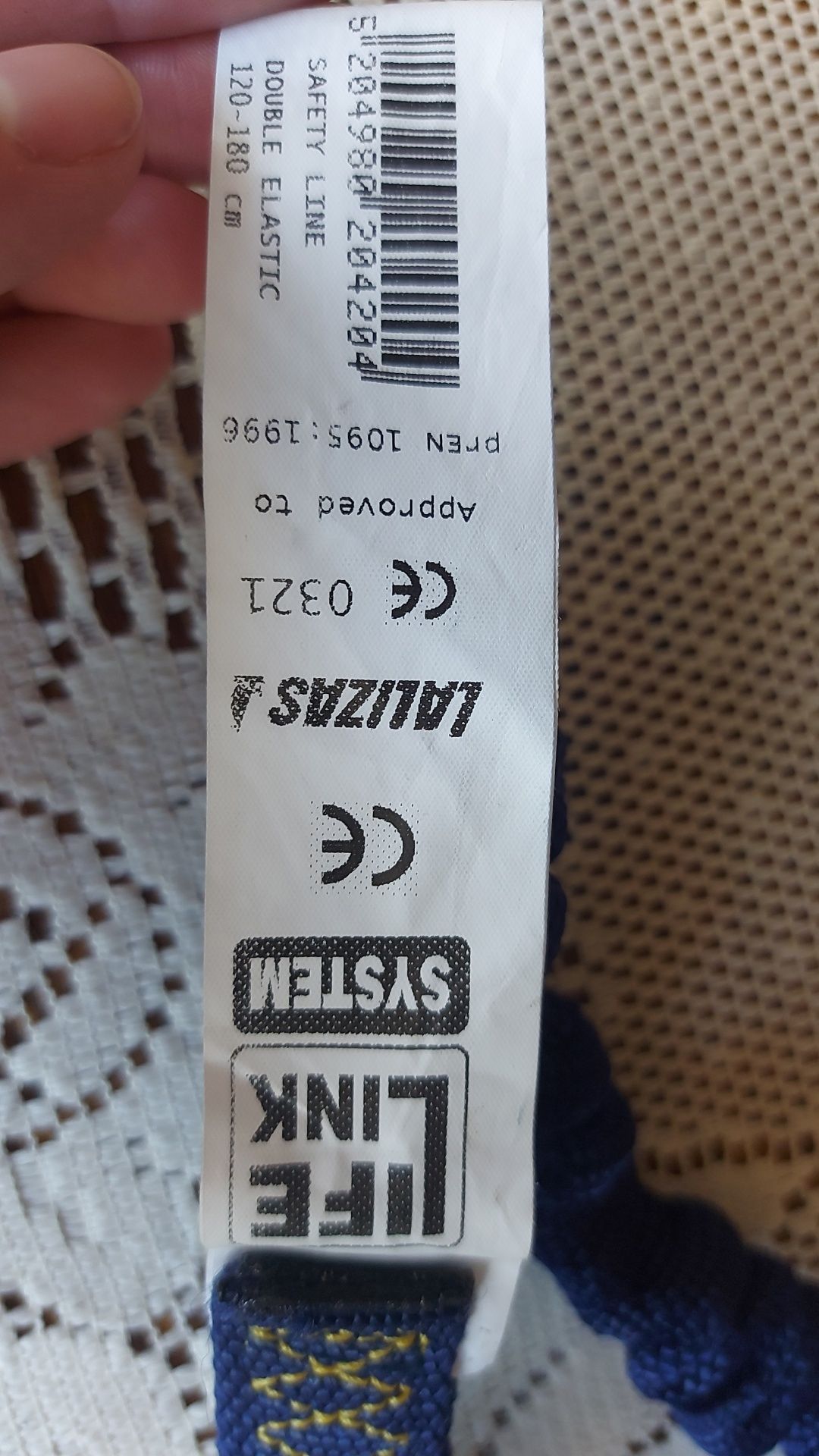 Żeglarska uprząż asekuracyjna