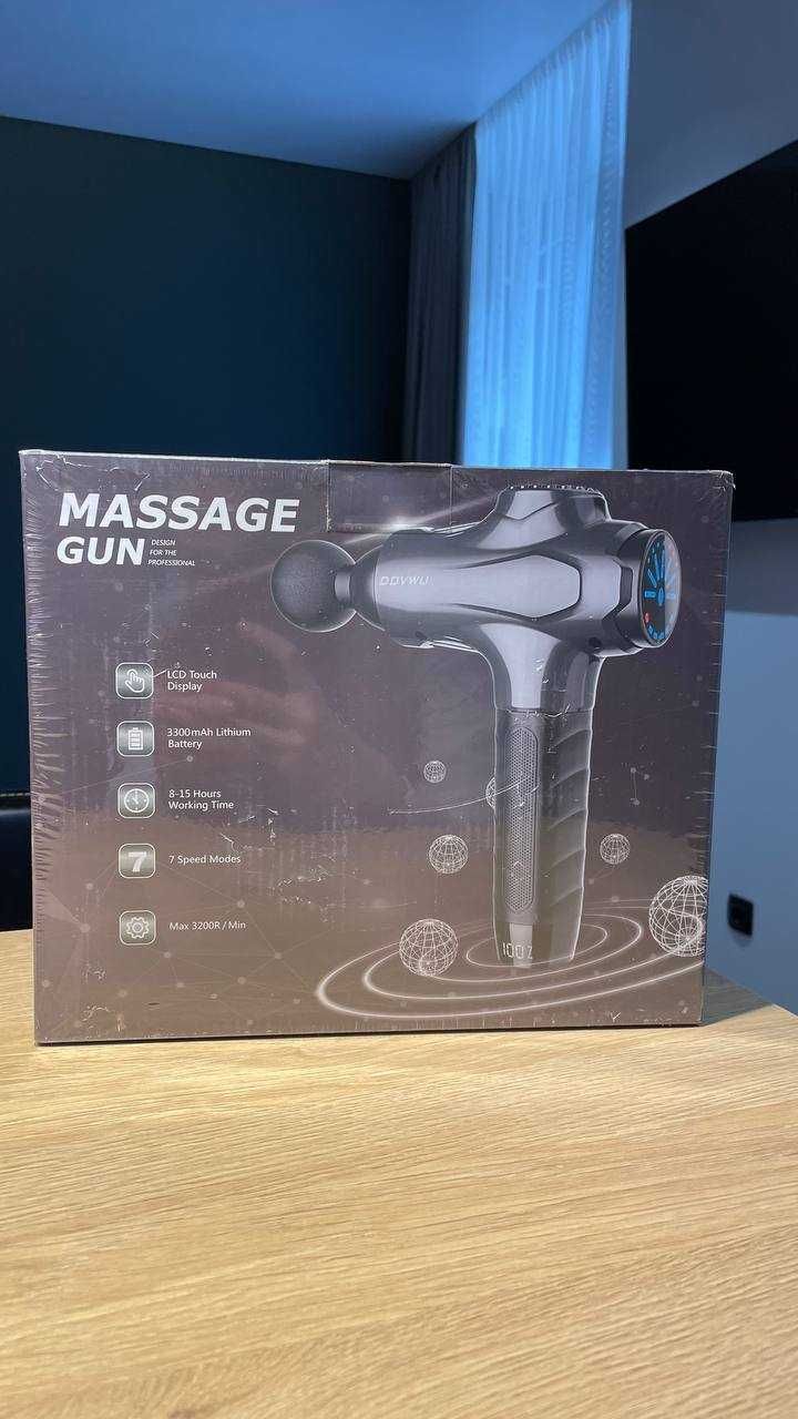 масажер пістолет для тіла Massage Gun з різними насадками