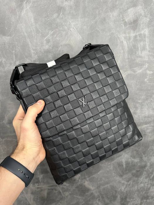 Мужская кожаная сумка Louis Vuitton чоловіча шкіряна барсетка