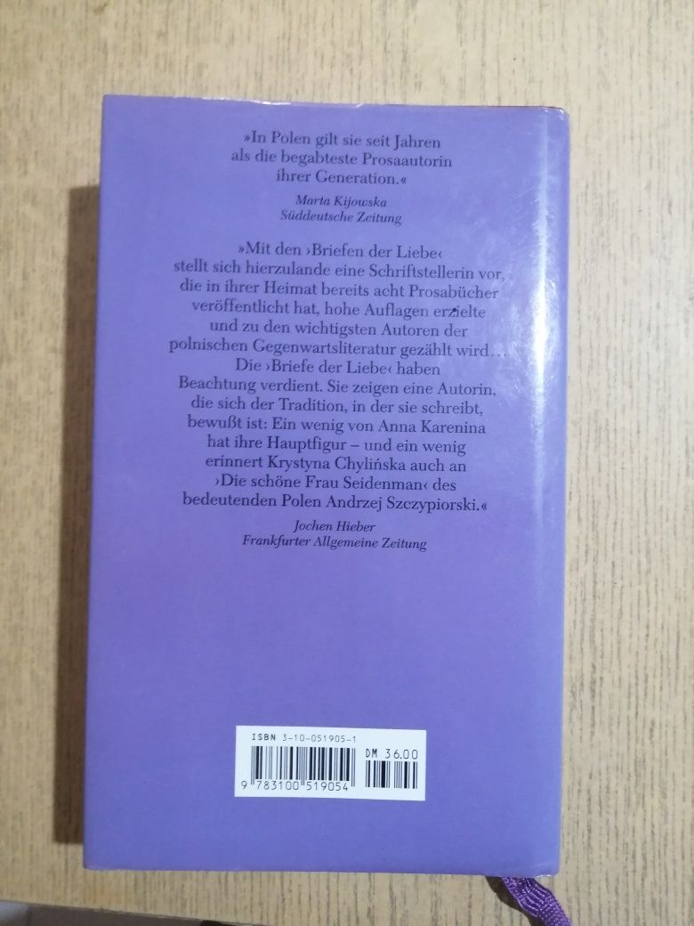 Książka powieść po niemiecku Briefe der Liebe